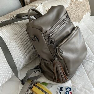 Elegant Gray Women's Backpack never used New!